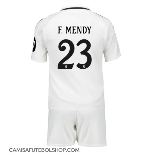 Camisa de time de futebol Real Madrid Ferland Mendy #23 Replicas 1º Equipamento Infantil 2024-25 Manga Curta (+ Calças curtas)